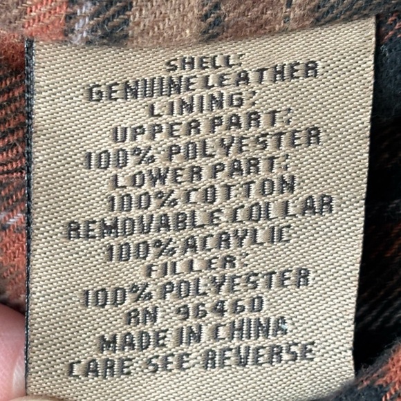 Madison Creek Outfitters VINTAGE Men’s Leather Sherpa Flight Bomber Jacket XL - Picture 5 of 6